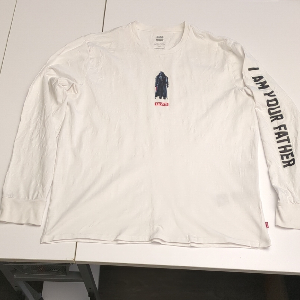 Levi's White Graphic Long Sleeve Shirt